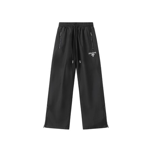 Prada Kids Unisex Padded Pants with Zippers & Logo