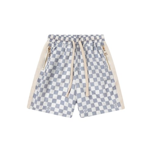 LV Unisex Kids Checkered Quick-Dry Shorts